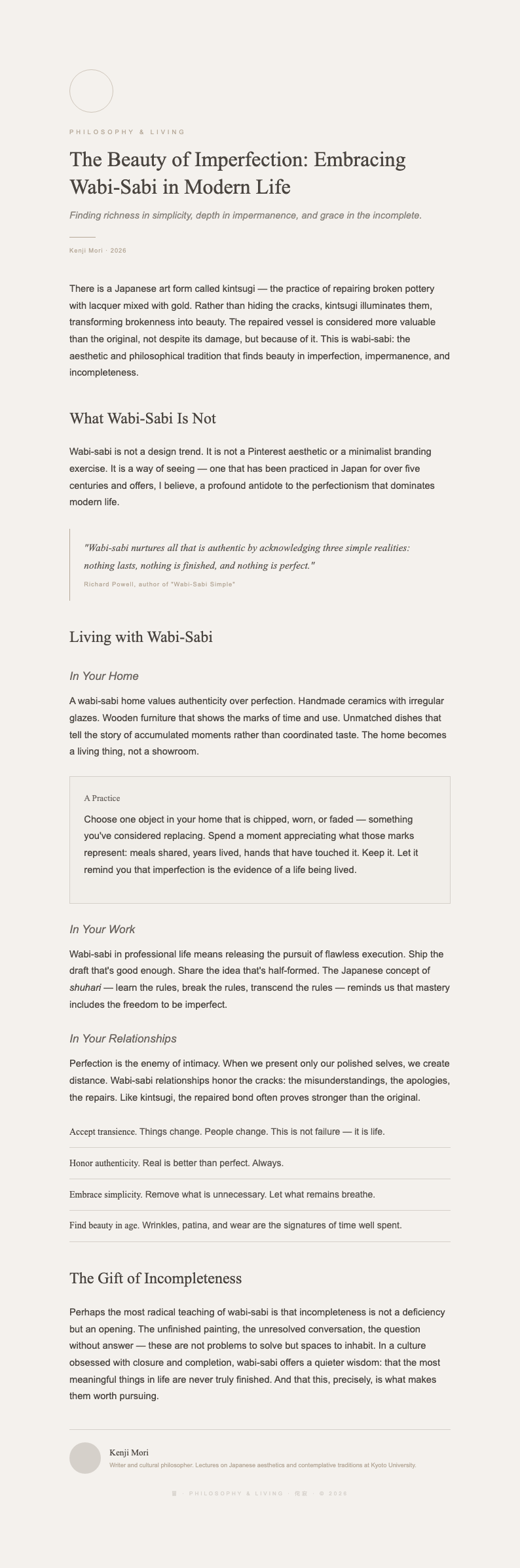 Wabi Sabi Organic Blog Post
